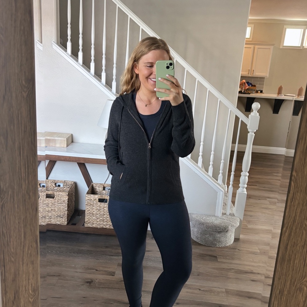 Quince Mongolian Cashmere Full Zip Hoodie Charcoal NWT Multiple Sizes Available